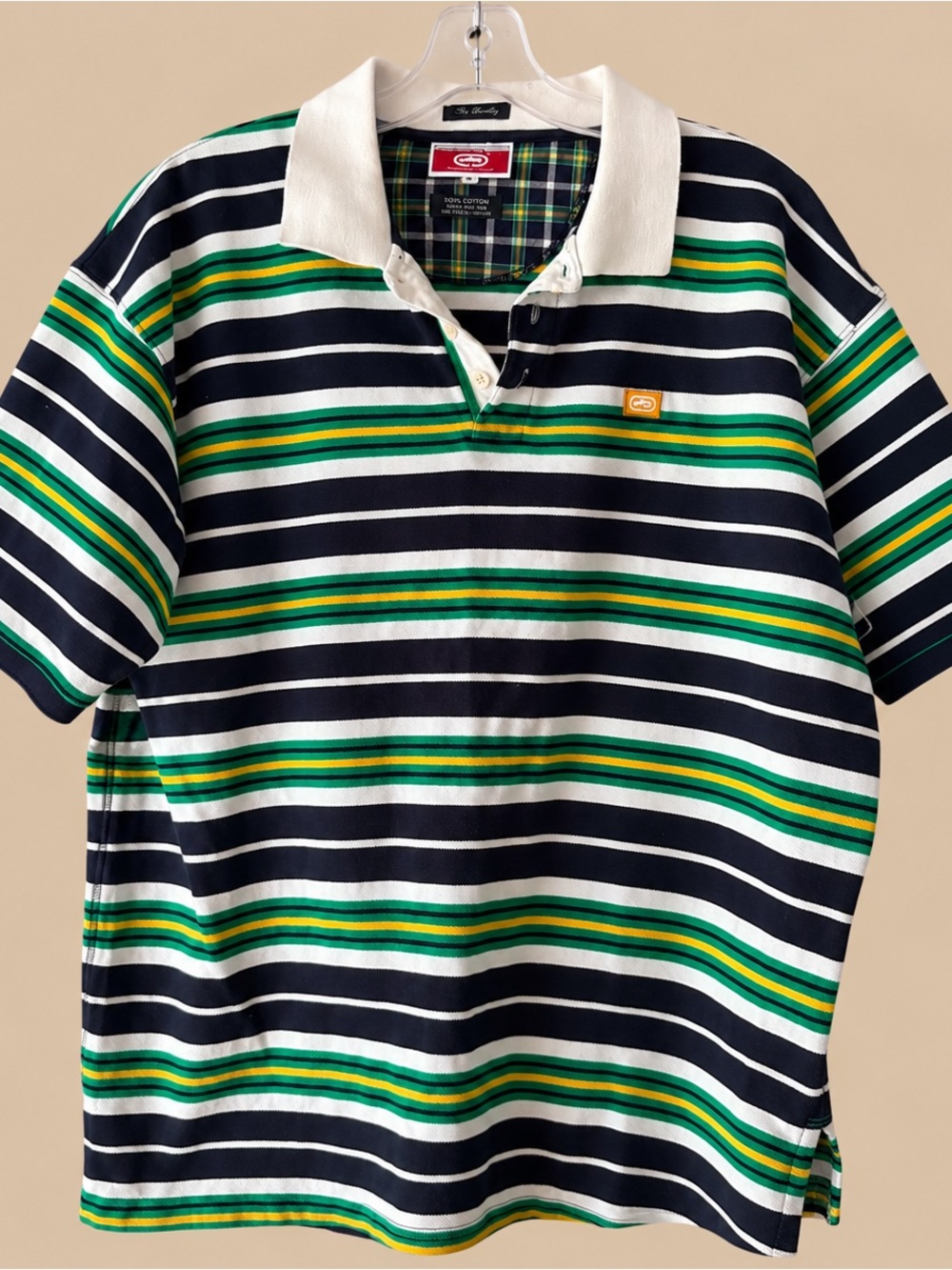 Y2K Vintage Ecko Stripe Polo Short Sleeve XL